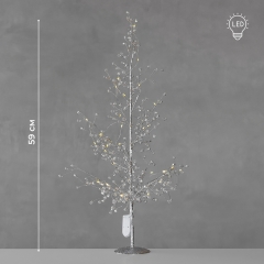 Декоративне дерево з підсвіткою "Срібне сяйво", 59 см (9239-012)