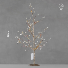 Декоративне дерево з підсвіткою "Перлинний блиск", 46 см (9239-018)