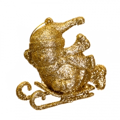 Ёлочная игрушка "Золотой Дед Мороз" (011NZ)