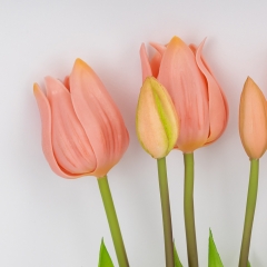 Букет латексных тюльпанов, 5 бутонов, розовый, 50 см (2026-001/dk. pink)