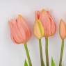 Букет латексних тюльпанів, 5 бутонів, рожевий, 50 см (2026-001/dk. pink)