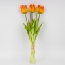 Букет латексних тюльпанів, 5 бутонів, помаранчевий, 50 см (2026-001/orange)