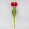 Букет латексних тюльпанів, 5 бутонів, червоний, 50 см (2026-001/red)