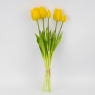 Букет латексных тюльпанов, 5 бутонов, желтый, 50 см (2026-001/yellow)