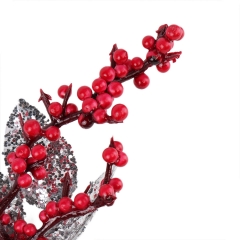 Декоративна гілка "Букет з шишок та горобини" (2010-166)