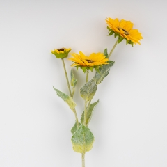 Искусственный подсолнух с 3 бутонами, желтый, 64 см СПАСЕННАЯ ПОЗИЦИЯ (9259-031)