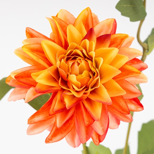 Штучна жоржина з 2 бутонами, помаранчева, 66 см ВРЯТОВАНА ПОЗИЦІЯ (9259-048)