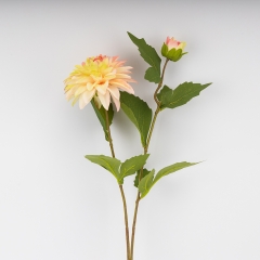 Искусственная георгина с 2 бутонами, желто-розовая, 66 см СПАСЕННАЯ ПОЗИЦИЯ (9259-049)