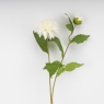 Искусственная георгина с 2 бутонами, белая, 66 см СПАСЕННАЯ ПОЗИЦИЯ (9259-051)