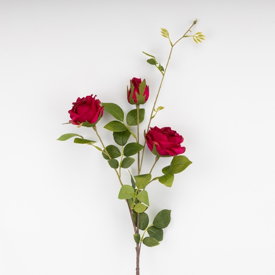 Искусственная роза с 3 бутонами, темно-розовая, 89 см СПАСЕННАЯ ПОЗИЦИЯ (9259-064) Искусственная роза с 3 бутонами, темно-розовая, 89 см СПАСЕННАЯ ПОЗИЦИЯ (9259-064)