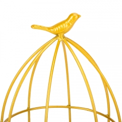 Підсвічник-ваза "Золота пташка", рожева, 41 см (8915-007)