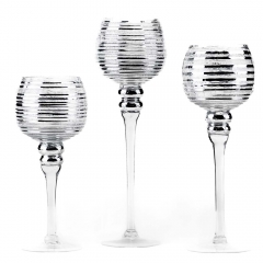 УЦІНКА Набір з 3 свічників "Сяйво" (Дефект лиття,бульбашки,сколи,потертості,сколики,плями фарби) (00BR-2006-013)