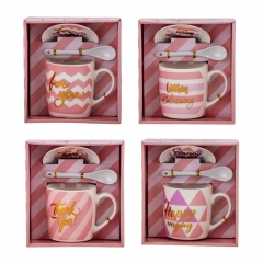 Набор чашка с блюдцем "Радость каждый день" (на 1 персону) 300 мл * Рандомный выбор дизайна (9199-004)