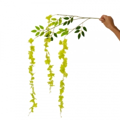 Штучна звисаюча гілка "Гліцинія", зелена, 110 см (9161-006)