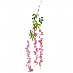 Штучна звисаюча гілка "Гліцинія", рожева, 110 см (9161-009)