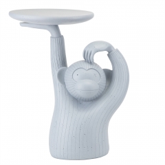 Статуетка "Monkey" 54 см, світло-сіра (8924-005)