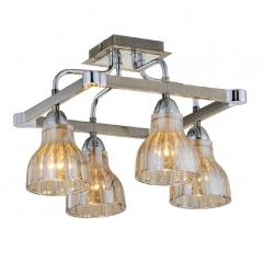 Люстра коричневая с 4 матовыми плафонами (NN015/4) (NN015/4)