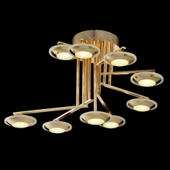 Люстра подвесная золотая на 9 ламп (OK021/9A (B)) (OK021/9A (B))