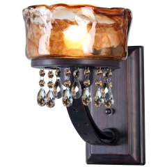 Бра коричневое на 1 стеклянный плафон в янтарном цвете (YA004/1) (YA004/1)