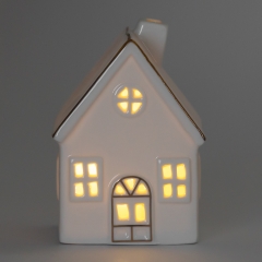 Світлодіодний будиночок (LED), білий, 11 см (6039-004)