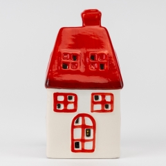 Світлодіодний будиночок (LED), біло-червоний, 15,6 см (6039-005)