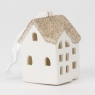Світлодіодний будиночок (LED) з підвіскою, білий, 7,5 см (6039-009)