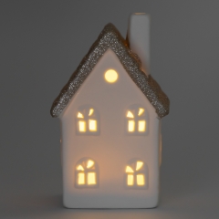 Світлодіодний будиночок (LED), білий, 13 см (6039-011)