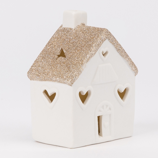 Світлодіодний будиночок (LED), білий, 11,5 см (6039-012) Світлодіодний будиночок (LED), білий, 11,5 см (6039-012)