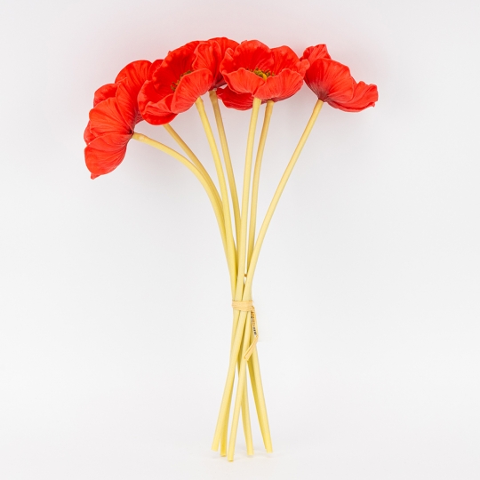 Букет маков, 7 бутонов, красный, 35 см СПАСЕННАЯ ПОЗИЦИЯ (9259-082) Букет маков, 7 бутонов, красный, 35 см СПАСЕННАЯ ПОЗИЦИЯ (9259-082)