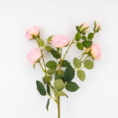 Латексная роза с 6 бутонами, розовая, 60 см СПАСЕННАЯ ПОЗИЦИЯ (9259-107)