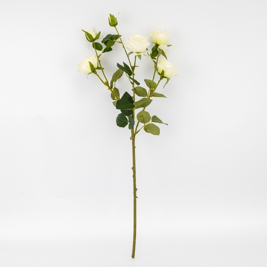 Латексная роза с 6 бутонами, кремовая, 60 см СПАСЕННАЯ ПОЗИЦИЯ (9259-108)