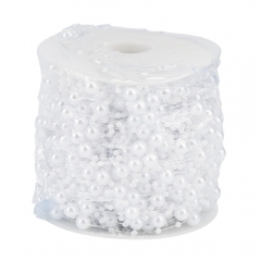 Гірлянда з намистин на волосіні, біла, 15 м (9275-005)