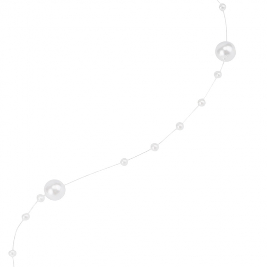 Гірлянда з намистин на волосіні, біла, 15 м (9275-005) Гірлянда з намистин на волосіні, біла, 15 м (9275-005)