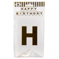 Гірлянда на день народження, біло-золота (9093-026)