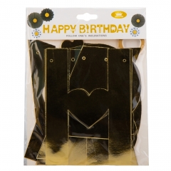 Гірлянда на день народження, 4,5 м, золота (9093-038)