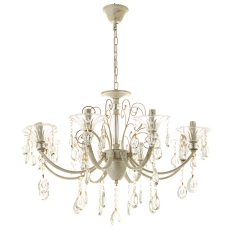 Люстра из хрусталя белая под винтаж на 8 ламп (OU101/8) (OU101/8)