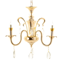 Люстра классическая золотая с хрустальным декором (3 лампы) (OU105/3) (OU105/3)