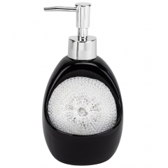 Диспенсер з губкою "Свіжий дотик", чорний, 10*18 см (9190-034)
