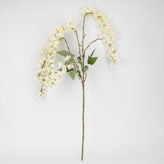 Штучна звисаюча гілка "Гліцинія", кремова, 110 см (9296-007)