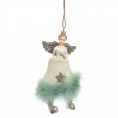 Подвеска "Ангелочек" голубой (6003-017)