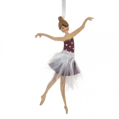 Підвіска "Пухнаста балерина" біла (6003-026)