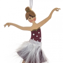Підвіска "Пухнаста балерина" біла (6003-026)