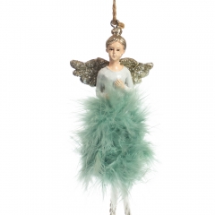 Подвеска "Пушистая балерина" голубая (6003-033)