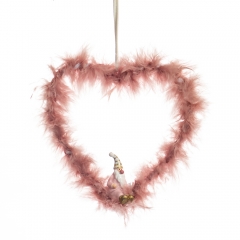 Підвіска "Пухнасте серце" рожеве (6003-035)