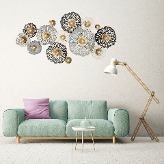 Декор настенный "Металлические цветы", 135 см (8926-002)