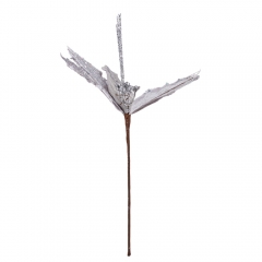 Декоративна квітка "Мерехтіння", срібна, 30 см (9171-040)