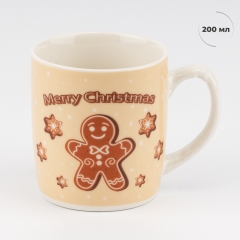 Кружка з ложечкою "Різдвяний пряник", 200 мл (9250-007)