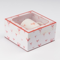 Кружка з ложечкою "Червоні бантики", 200 мл (9250-011)