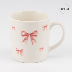 Кружка з ложечкою "Милі бантики", 200 мл (9250-013)