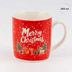 Кружка з ложечкою "Різдвяні подарунки", 200 мл (9250-014)